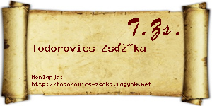 Todorovics Zsóka névjegykártya